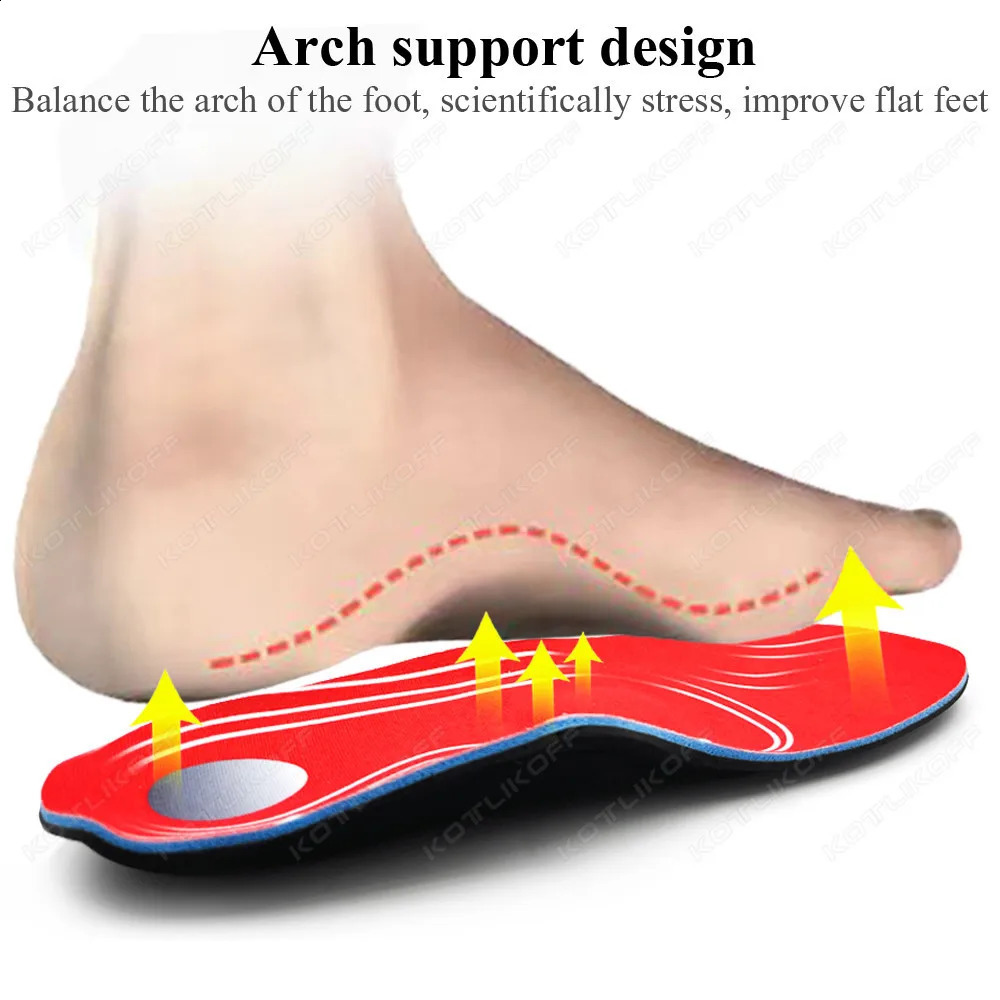 KOTLIKOFF Severe Flat Feet Insoles Ortic Arch Support Inserts Orthopedic Shoes Sole For High Heel Plantar Fasciitis Men Woman 250319