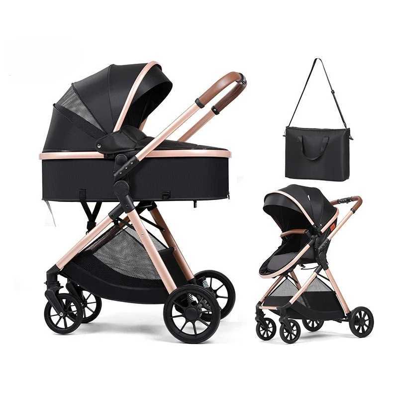 2-in-1 multifunctional baby stroller baby stroller can be seated or lying down high landscape baby stroller for newborns Z250319