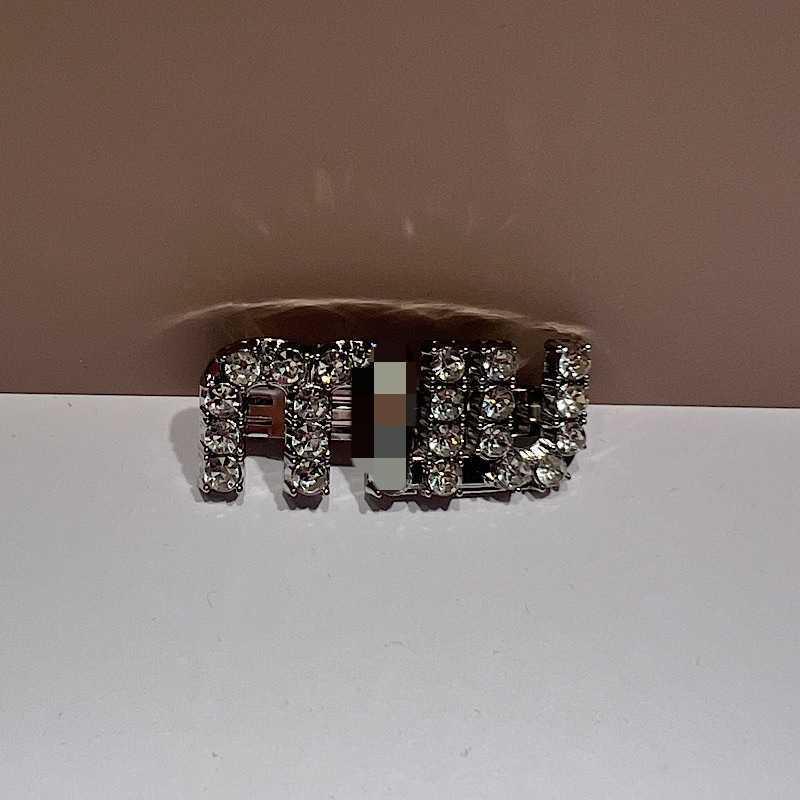 Hair Clips Barrettes 2024 New Rhinestone Bead Spring Clip High-end and Niche Design Fashionable Bangs Broken Hair Accessory H250318