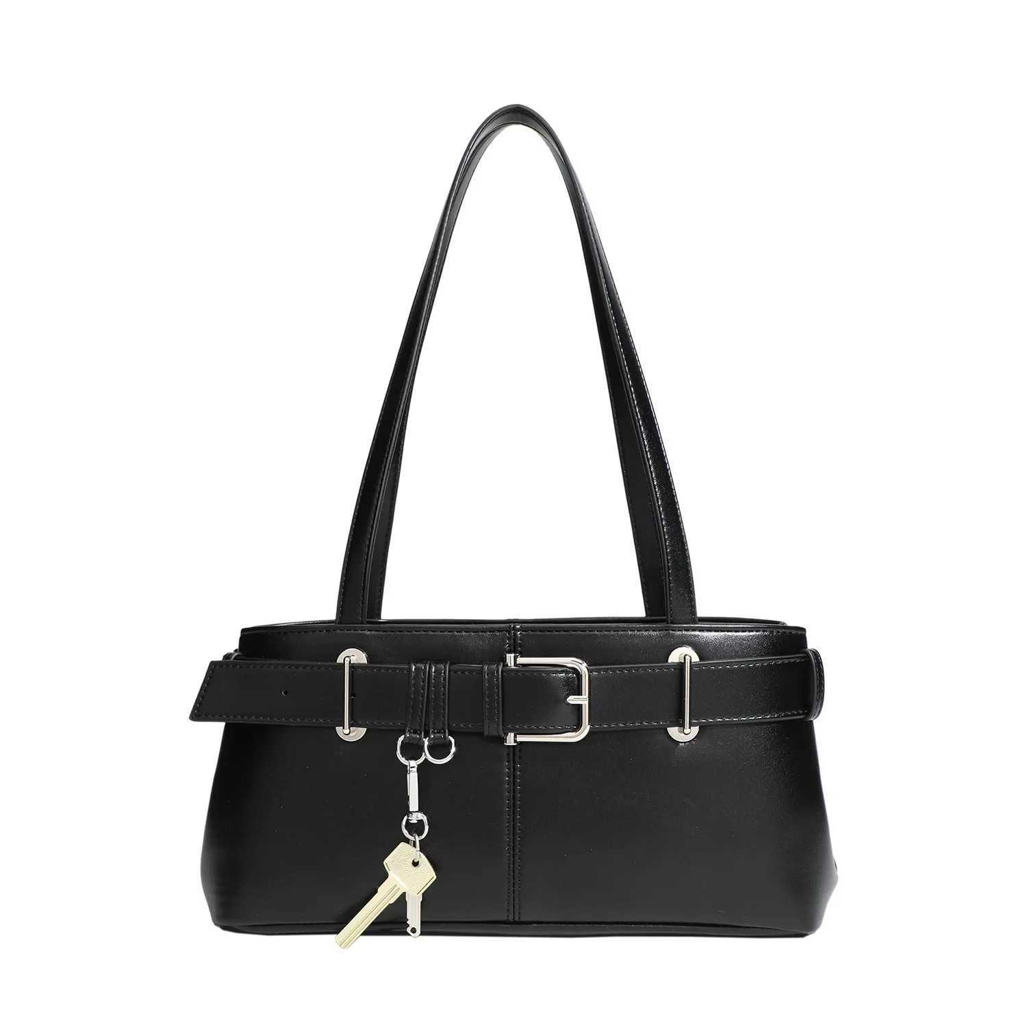 Vintage Style High-End Feel Wens Shoder Bag Niche Cross-Border Genuine Leather Handbag Versatile Underarm Bag Polter Lin Y250318