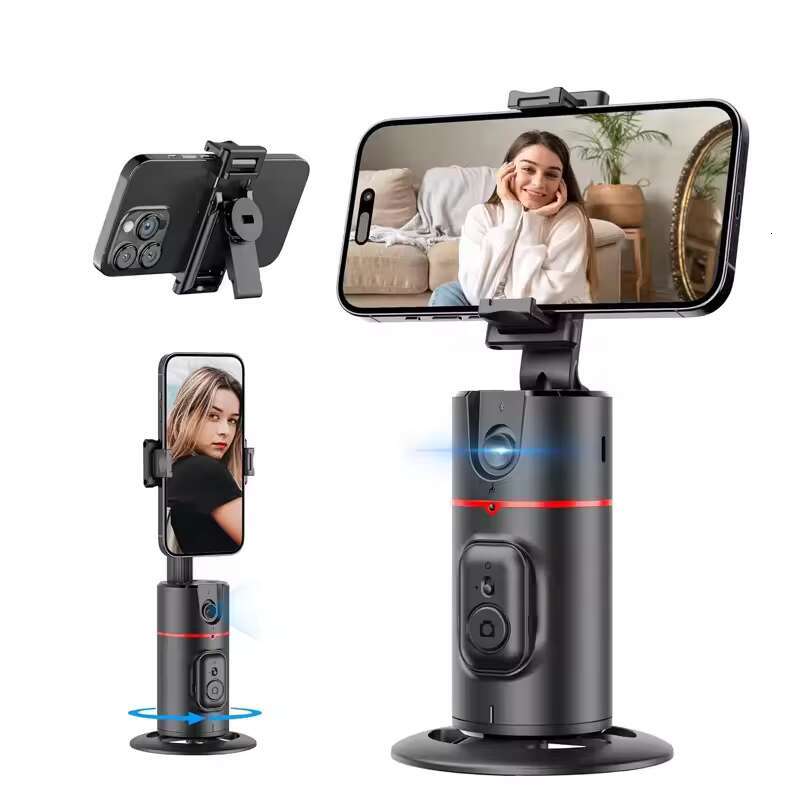 AI Intelligent Auto Face Tracking 360 Gimbal Stabilizer Phone Rotation Holder Tripod Stick for Vlog Selfie Camera