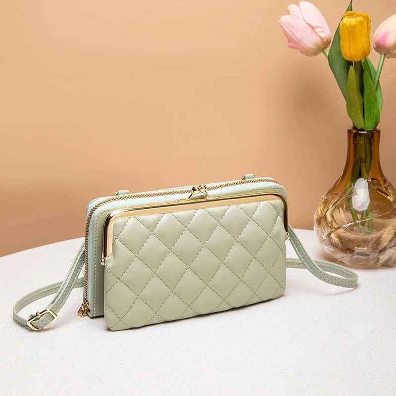 New Arrival Womens bag trend PU leather womens bag beige white black fashionable handbag Bolsas Para Mujeres Sac phone holder T250318