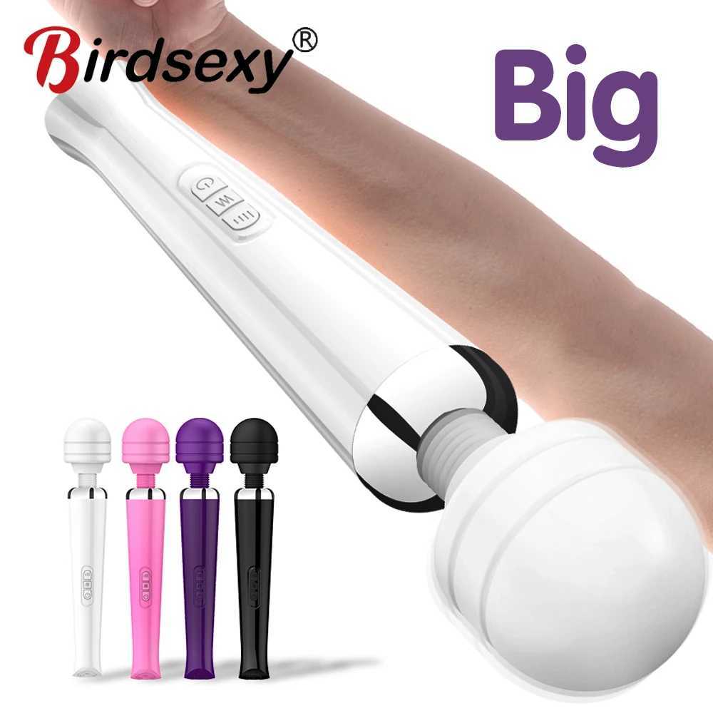 Powerful Magic Wand Vibrator for Women Big AV Body Massager G Spot Clitoris Stimulator USB Charging Adult Sex Toy W250319
