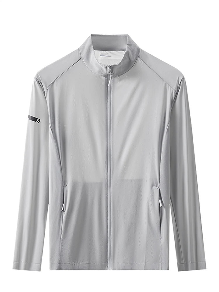 Summer Mens Jacket UV Blocking Skin Coats UPF40Sunscreen Outdoor Clothing Sunscreen Thin Windproof Machine Large Size 8XL 250317