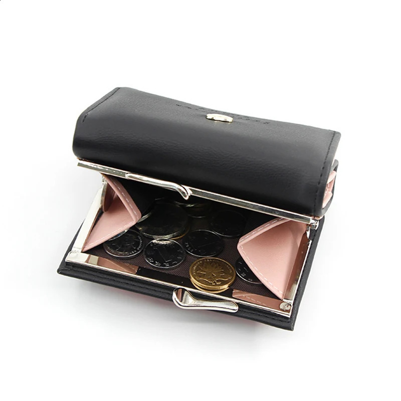 Mini Womens Wallet Likes Short Heart Womens Wallet Card Clip Mini Womens Fashion Womens Coin Wallet Womens Clutch Bag 250318