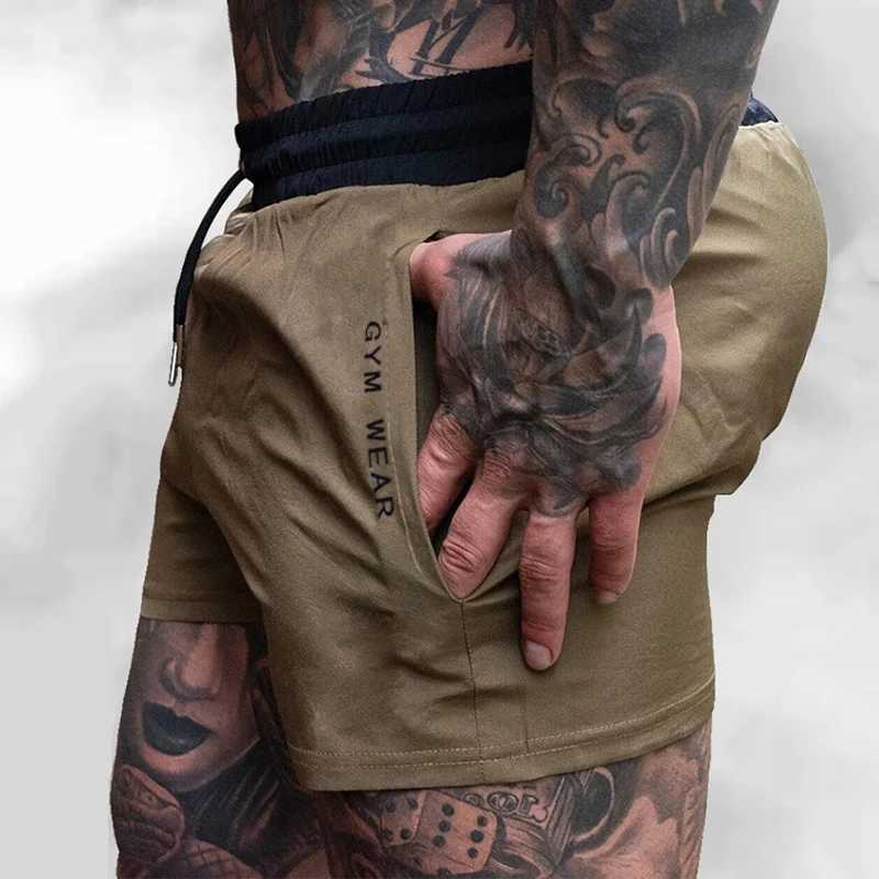 Mens hot shorts lightweight thin shorts running squat fitness shorts mens gym wear fast drying drawstring shorts W250319
