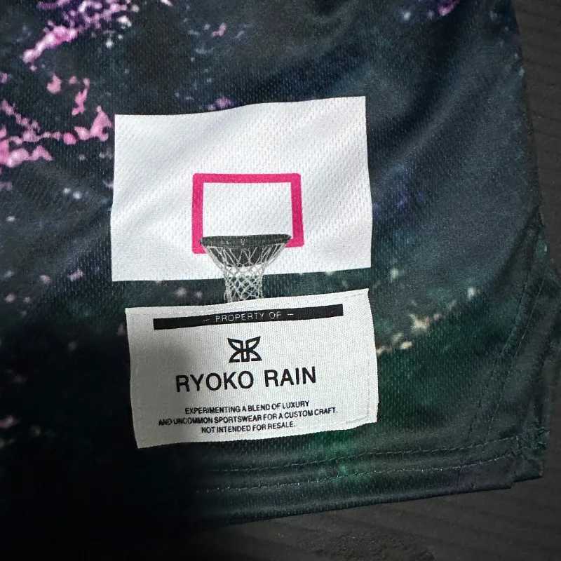 Sakura Wind Shorts mens and womens mesh quick dry loose plus size basketball quarter shorts W250319