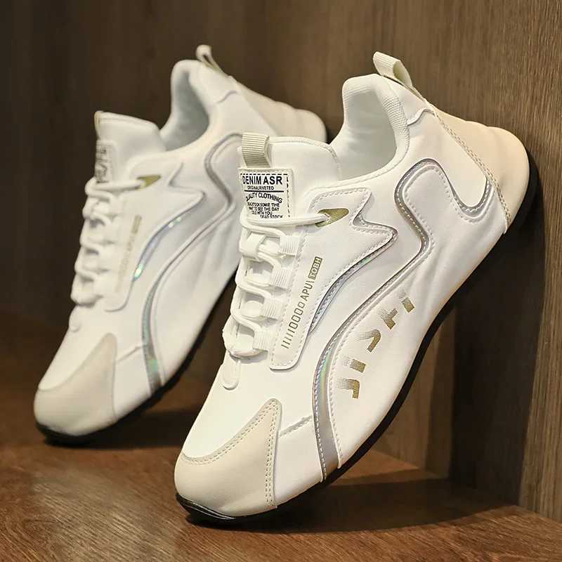 Mens PU Leather Waterproof Sneakers Casual Sports Shoes Mens Lightweight Breathable Flat Non-slip Tenis Shoes Zapatillas Hombre Z250319