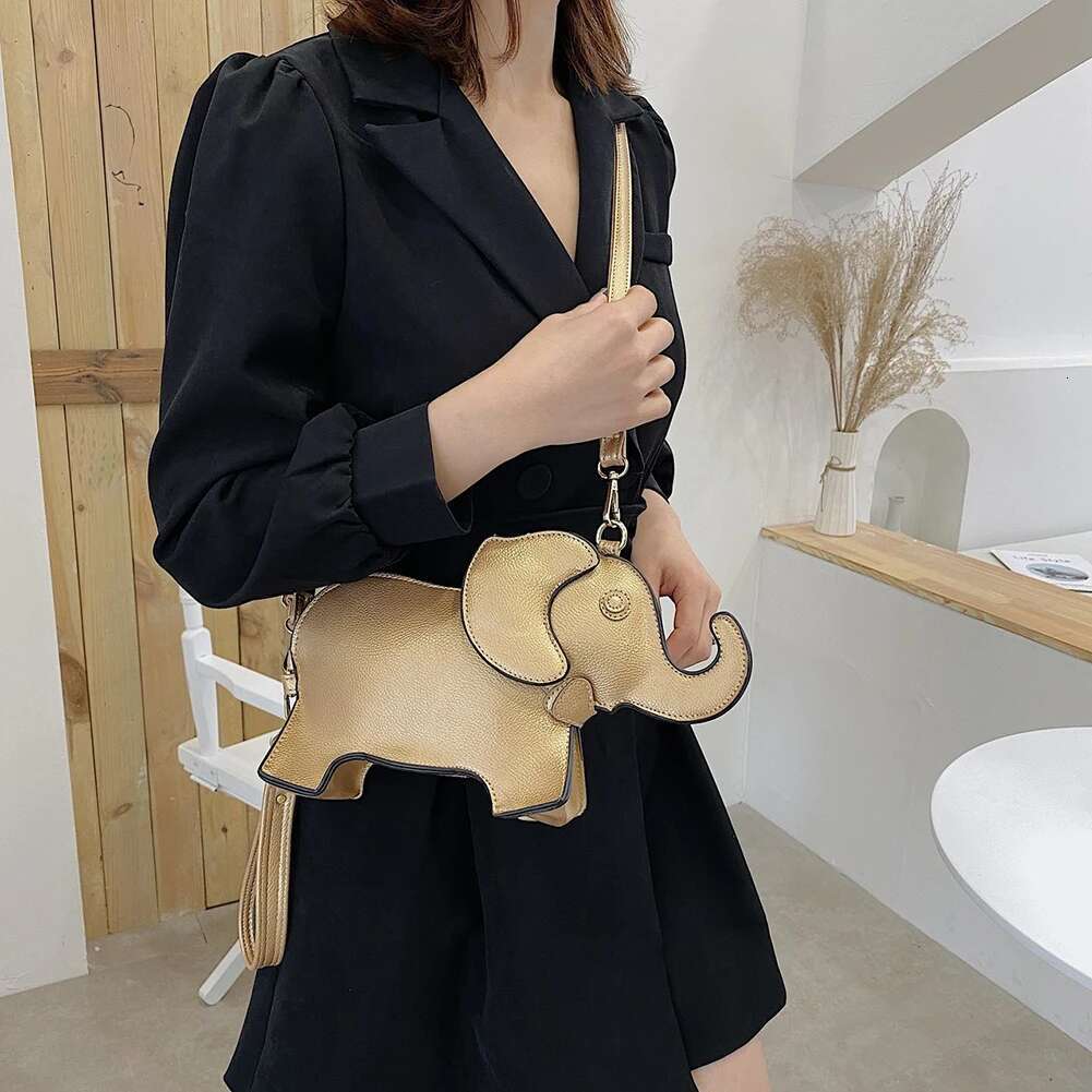 2025 New Fashionable Women's Crossbody Bag Fun Elephant shaped Shoulder Bag Designer Casual Wallet Women's Wristband Handbag Trendy Shoulder