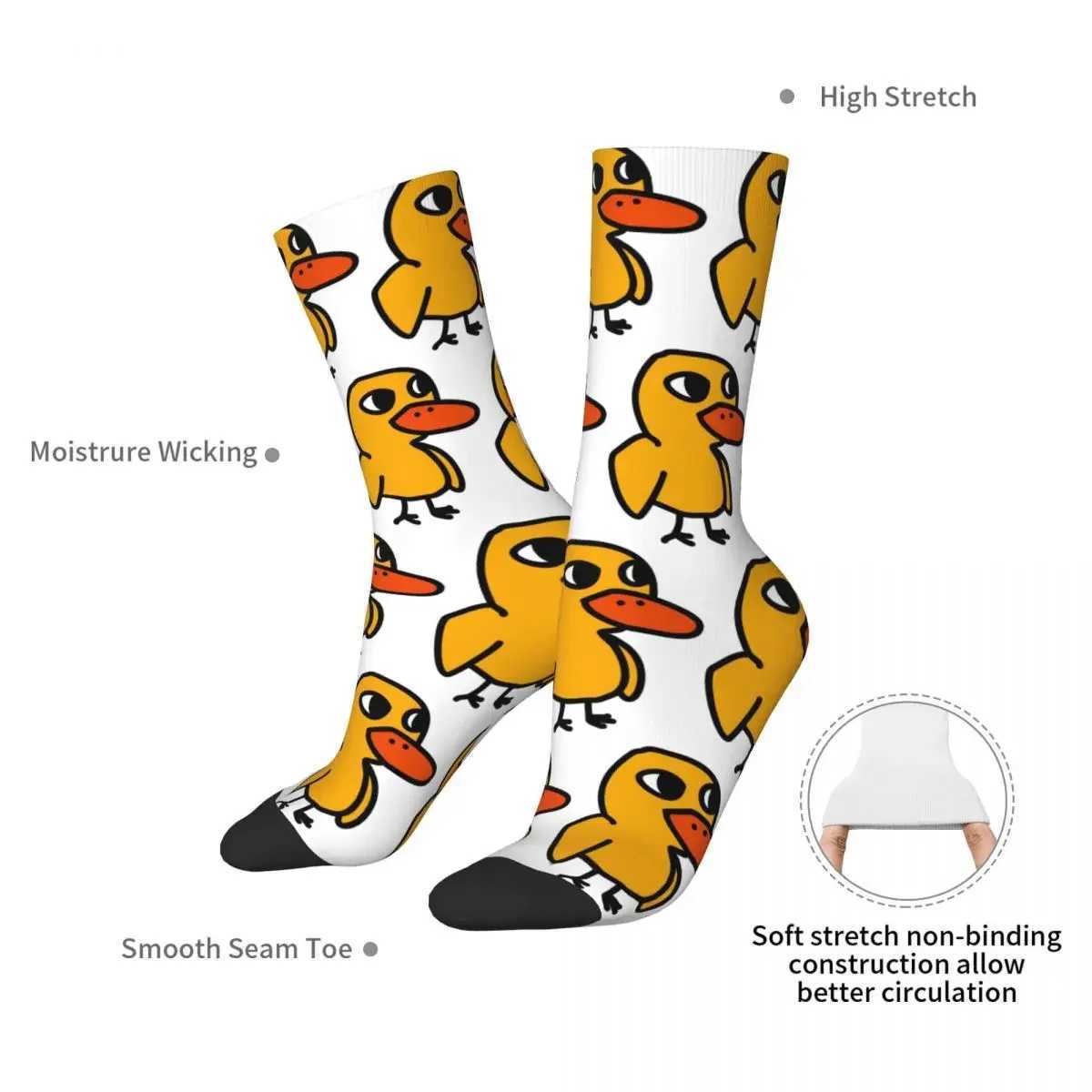 Duck Song Socks Harajuku Sweat Absorbing Stockings All Season Long Socks Accessories for Unisex Birthday Present X250319