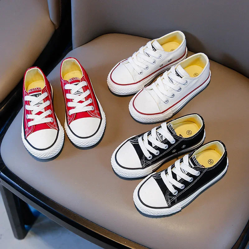 Children Canvas Shoes Boys Girls Low-top Sneakers Student Running Sports Shoes Kids Casual Sneakers Tennis Children Sneakers 250319