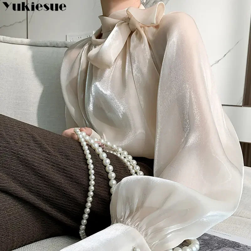 Elegant Womens summer shirts blouses casual woman tops top women White shirt blouse blusas long sleeve shirt blouse 250318
