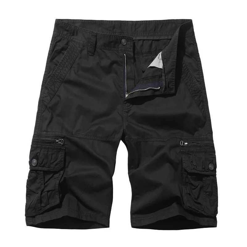 New Simple Mens Loose Casual European Size Tooling Shorts Multi-pocket Five-point Medium Pants W250319
