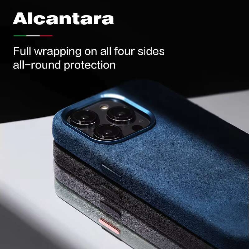 Best Quality Custom Leather Cell Mobile with Strong Magnetic iphone 16 Pro Max for alcantara Phone case