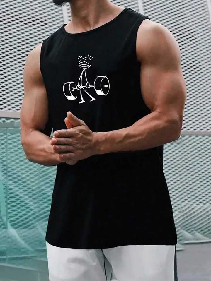 Summer Daily Exercise Mens Tank Top Outdoor Sports Running Fitness Mens Sleeveless T-shirt City Street Mens Tank Top 3D PrintingT250318
