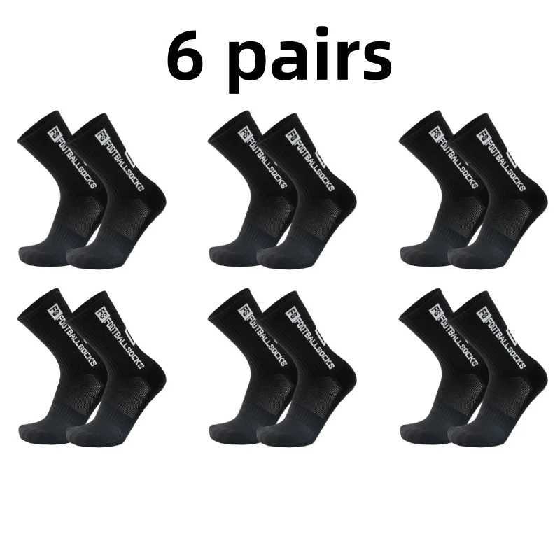 6 pairs of socks mens and womens medium length anti slip training socks breathable thick professional sports socks X250319