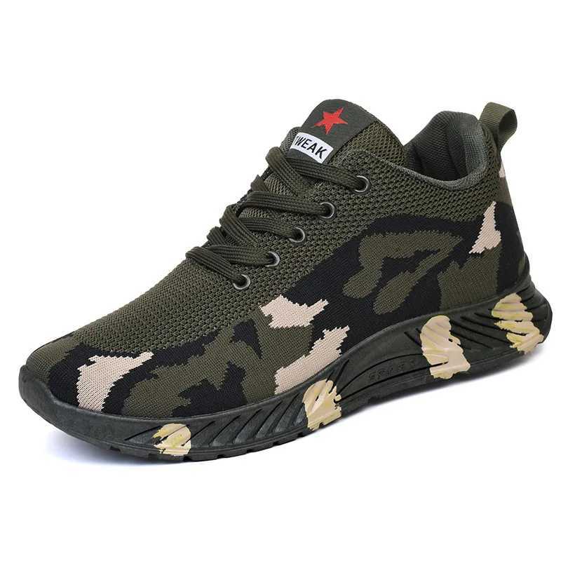 High quality mens new sports shoes spring and autumn outdoor hiking shoes comfortable and breathable camouflage running shoes Z250319