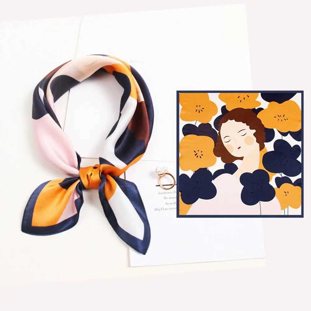 Wen Silk Scarf Fashionable Silk Scarf for Wen Soft Breathable Neck Collar with Colorf Print for Parties Cmutes ryday X250319