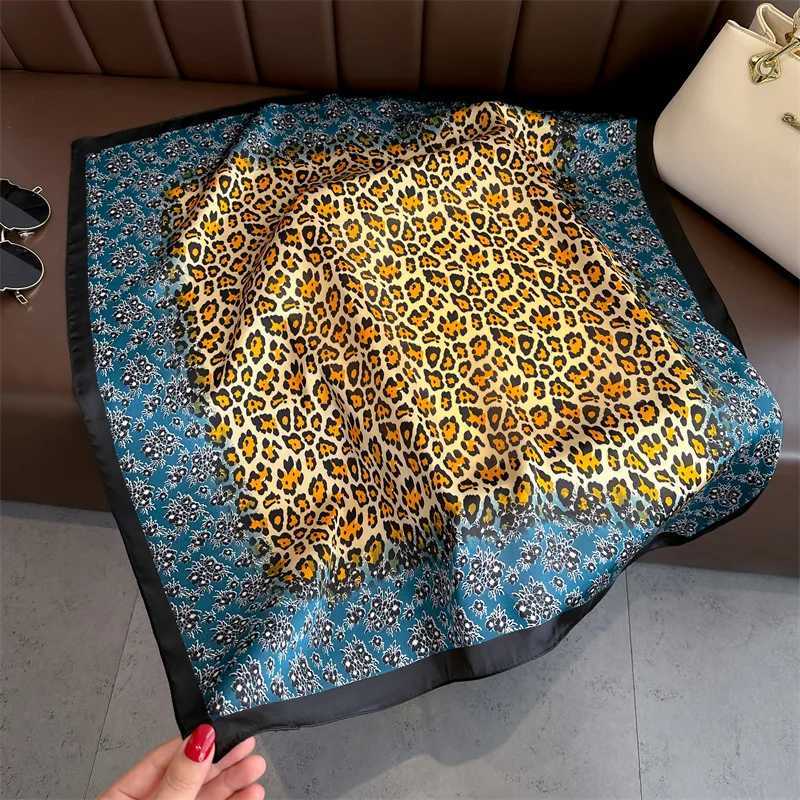 Luxury brand Leopard Print Square Scarf Wens Imitation Silk Scarf casual edition decoration small neck Scarf 70CMx70CM X250319