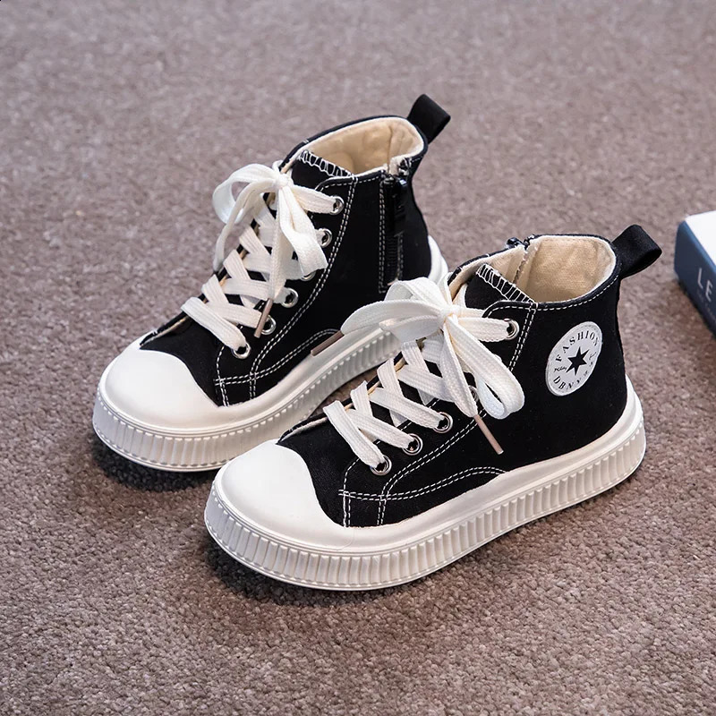 Children sports shoes outdoor indoor boys and girls non-slip canvas shoes campus students 250319