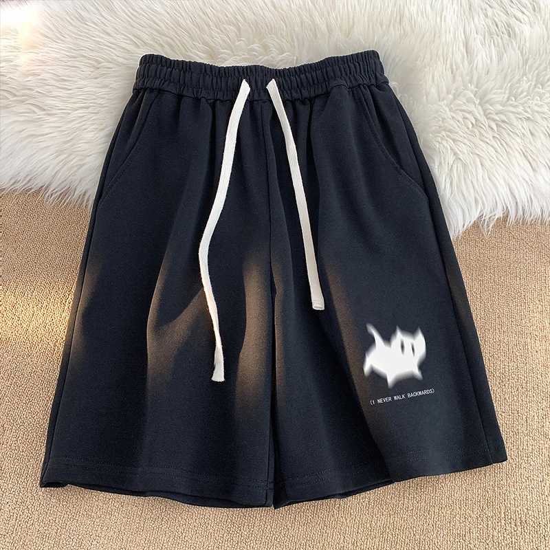 100% pure cotton high-quality hot selling shorts mens Gaussian fuzzy horror cat print shorts couple basketball shorts UNISEX W250319
