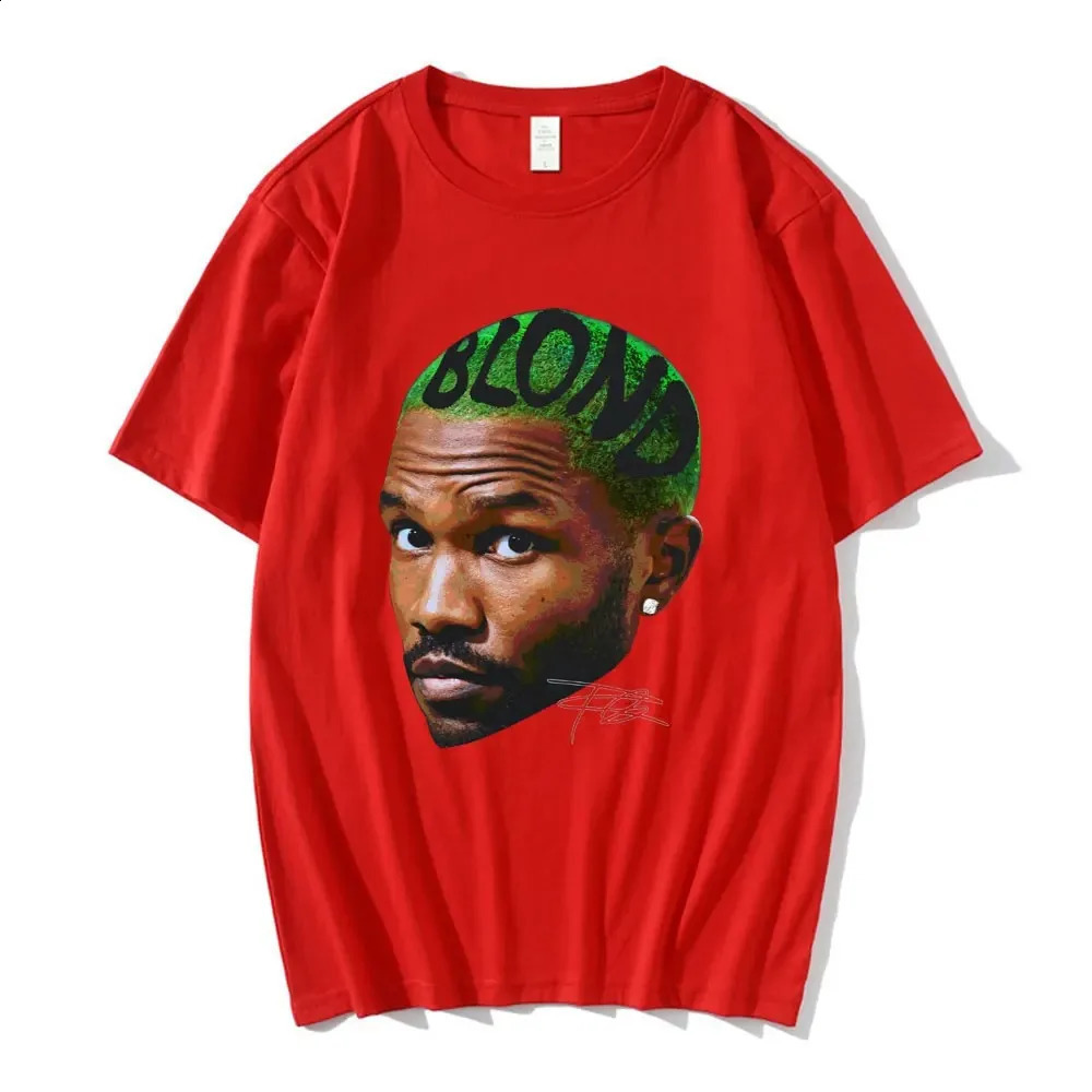 Frank Vintage Graphic T Shirt Blond Hip Hop Music Singer R B T-shirt Men Women Fashion Oversized Short Sleeve T-shirts 250313