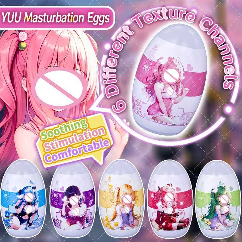 USA Masturbation Egg Anime Masturbators Cup for Man Pocket Pussy Real Artificial Vagina Portable Adult Sex Toys for Men 6 ColorsXJ250319