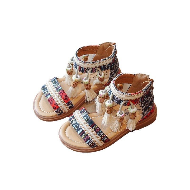Girls sandals Little girls foreign style holiday shoes Roman shoes new summer children's beach shoes 2025s