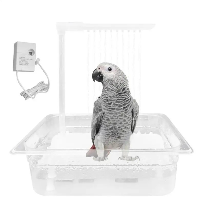 Bird bathtub shower box automatic parrot fountain multipurpose bird with multiple faucets for parachute cleaning 250318