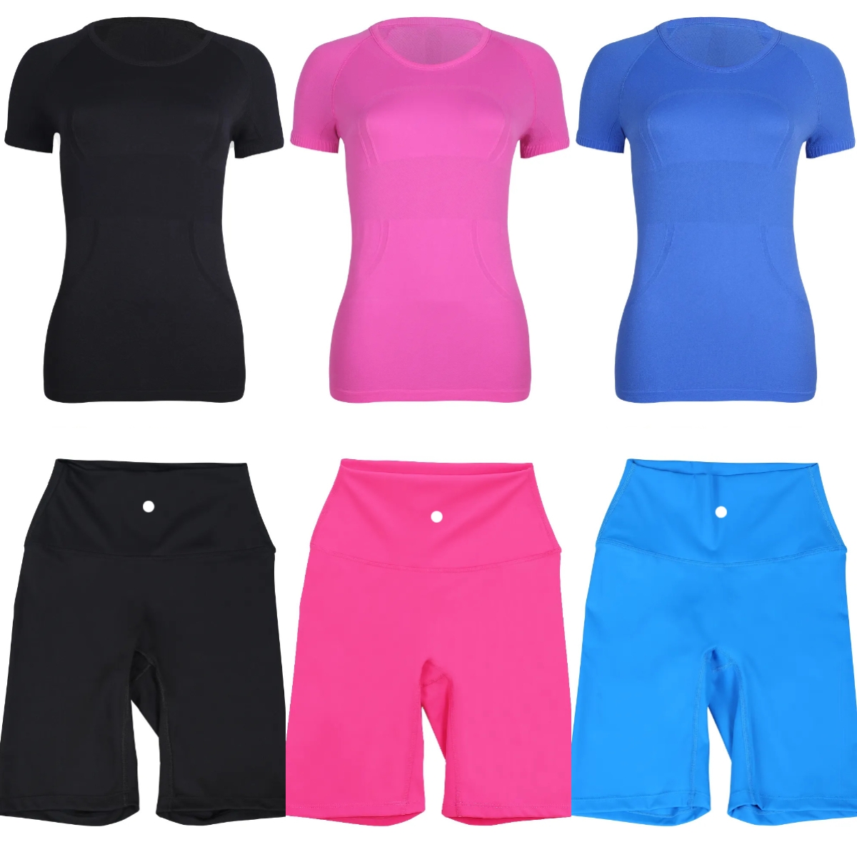 2023 Designer Womens align leggings top yoga shorts knee length women gym legging high waist pant Elastic Fitness Lady Outdoor Sport t-shirt