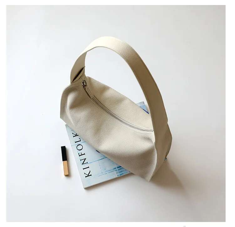 Minimalism Cow Soft Leather Underarm Shoulder Hobos Bags Cowhide Pouch Daily Purses 2024 New
