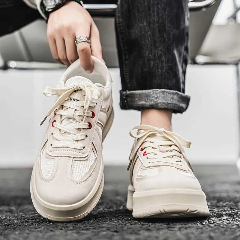2025 Womens Sneakers ManandWen Breathable Pigskin Mixed- Lace-up Style Round Toe Ladies Shoes Handmade Y250318