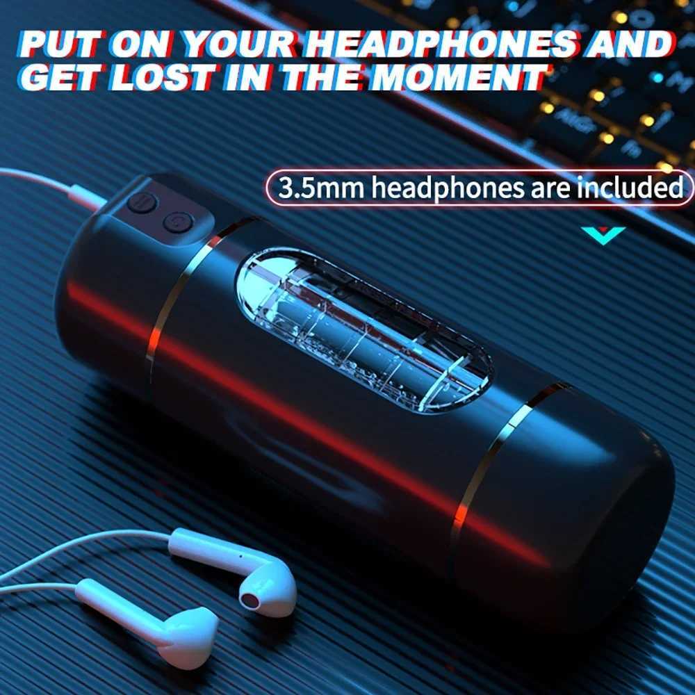 Automatic Male Masturbator Cup Adult Pussy Toy with Vibrating Thrusting Sucking Pocket Sexual Toys Sex Toys for Men PleasureXJ250319