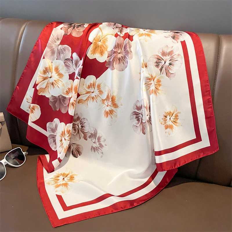 Luxury silk scarves with floral prints for spring and summer in 2025 fashion culture small neck hair bags X250319