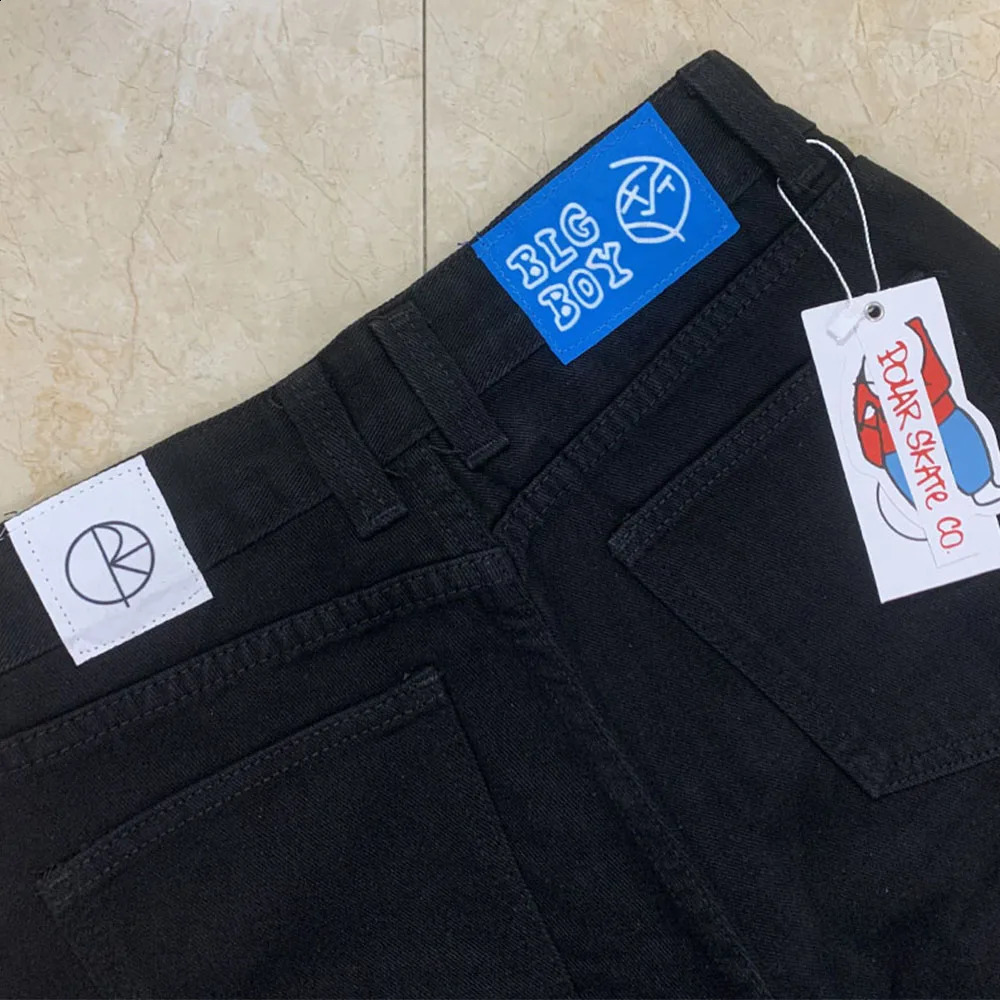 Polar Big Boy ed Jeans Y2K Pants Streetwear Gothic Cartoon Blue Pocket Retro Punk Rock High Waist Denim Trousers 250317