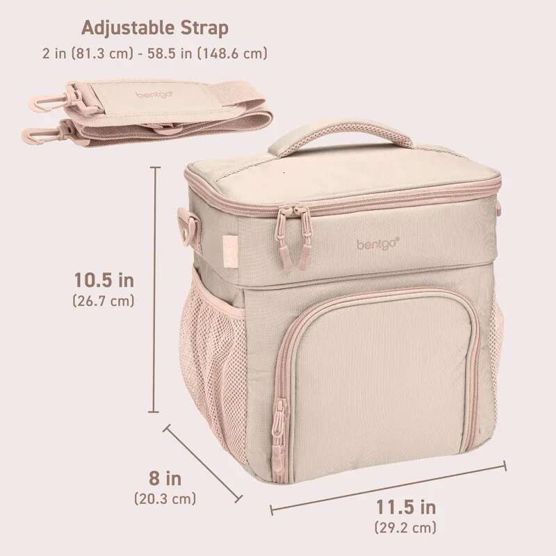Betgo Prep Dee Insulated Multimeal Bag - Lunch Box Bag, Holds 5 Meals, Premium Insulation Up To 8 Hrs, Durable,-Resista