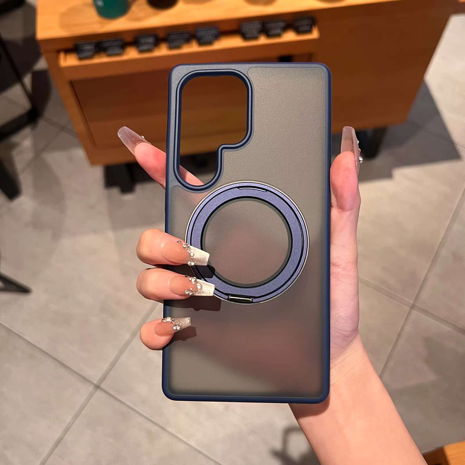 Hot 2025 New Shockproof Wireless Charging Magnetic Stand Mobile Phone case for Samsung S24 ultra Plus