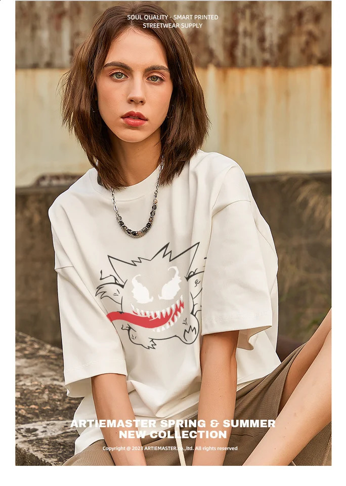 High quality loose fit suitable for European sizes 100 pure cotton printed fashionable mens and womens Tshirts short sleeves summer 250319