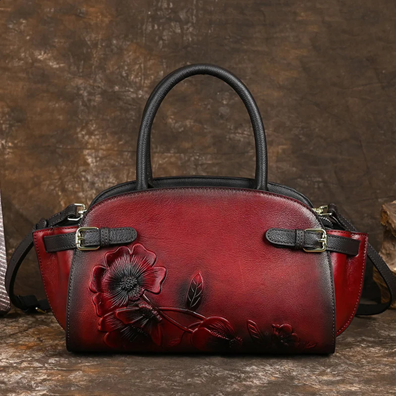 selling retro genuine leather womens bag handbag large capacity 250317