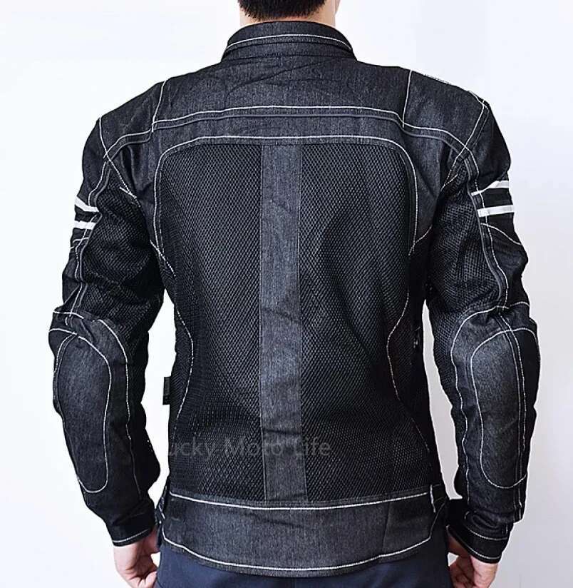 KOMINE Jk006 Spring Breathable Denim Mesh Racing Ride High-Performance Drop Resistance Clothing Motorcycle Jacket