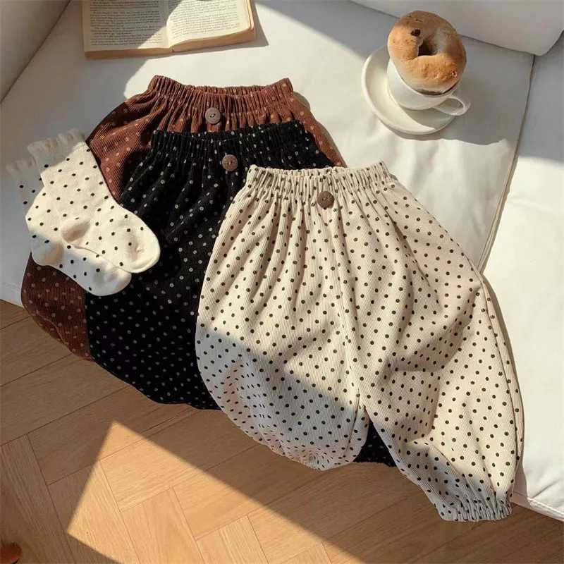 Toddler Korean Casual Clothes Spring Autumn Baby Retro Loose Boy Children Outdoors Harem Pants Printed Girl Kid Fashion TrousersT250318