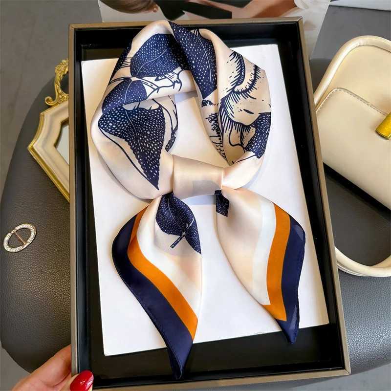 70cm Chain Pattern Scarf Universal Imitation Silk High-end Square Scarf Clothing Accessories Kerchief Shawl Protection scarf X250319