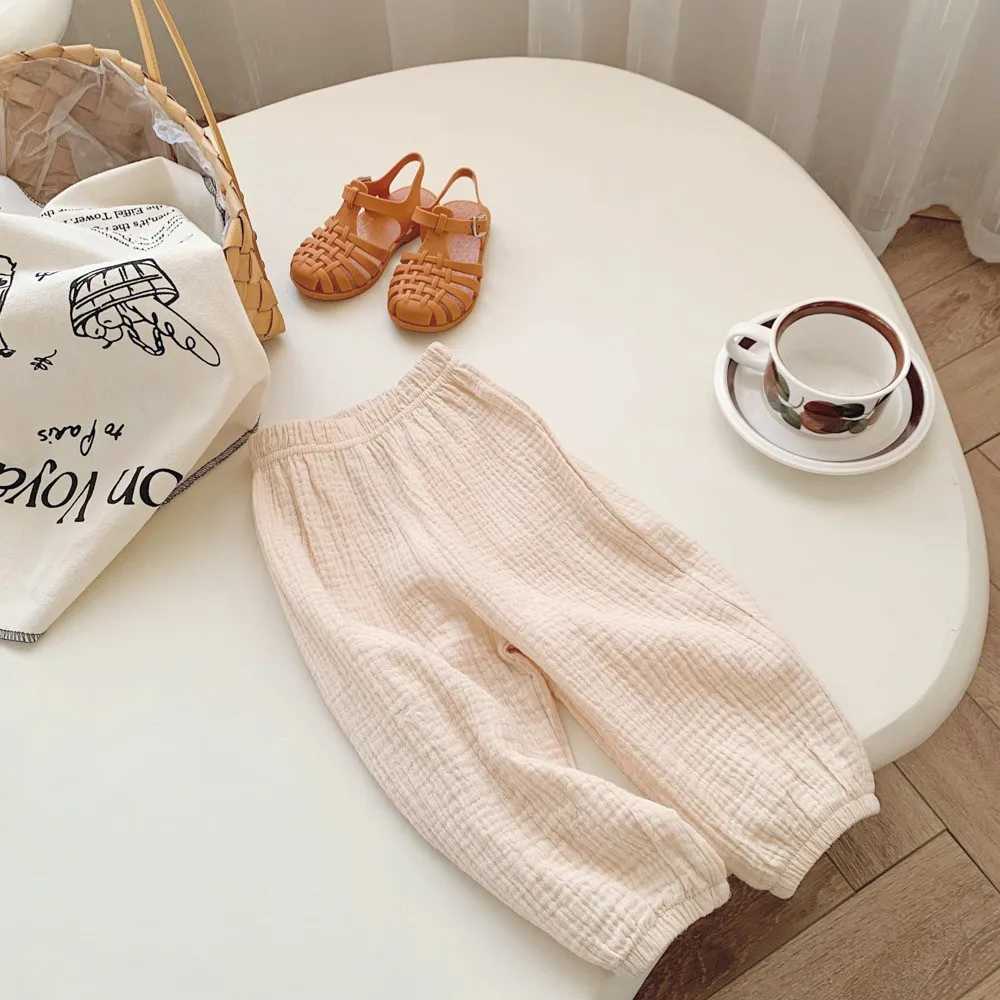 Spring and summer mosquito repellent pants for young children new casual loose Trouser solid color pants for boys and girls casual pants for outerwear