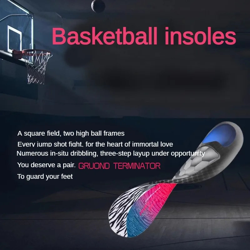 Basketball sports TPU anti twist comfortable breathable shock-absorbing full pad anti slip foot arch support insole 250319