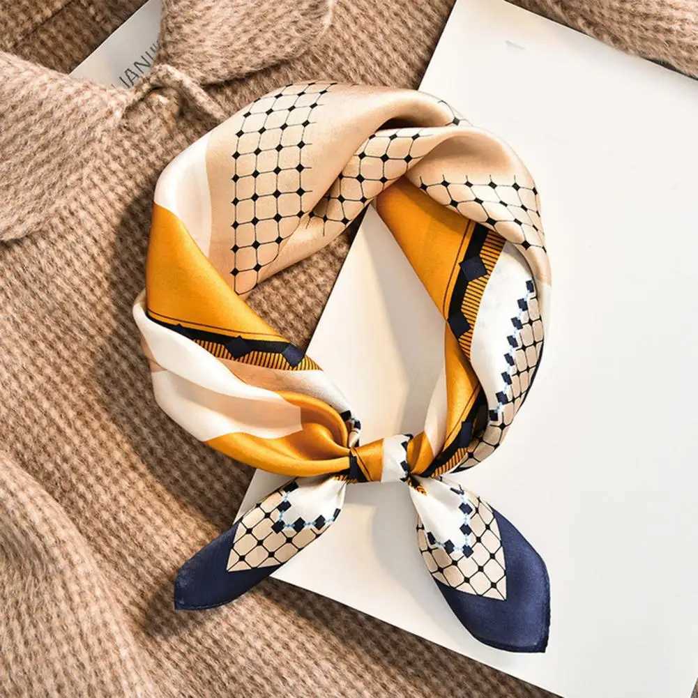 Wen Silk Scarf Fashionable Silk Scarf for Wen Soft Breathable Neck Collar with Colorf Print for Parties Cmutes ryday X250319