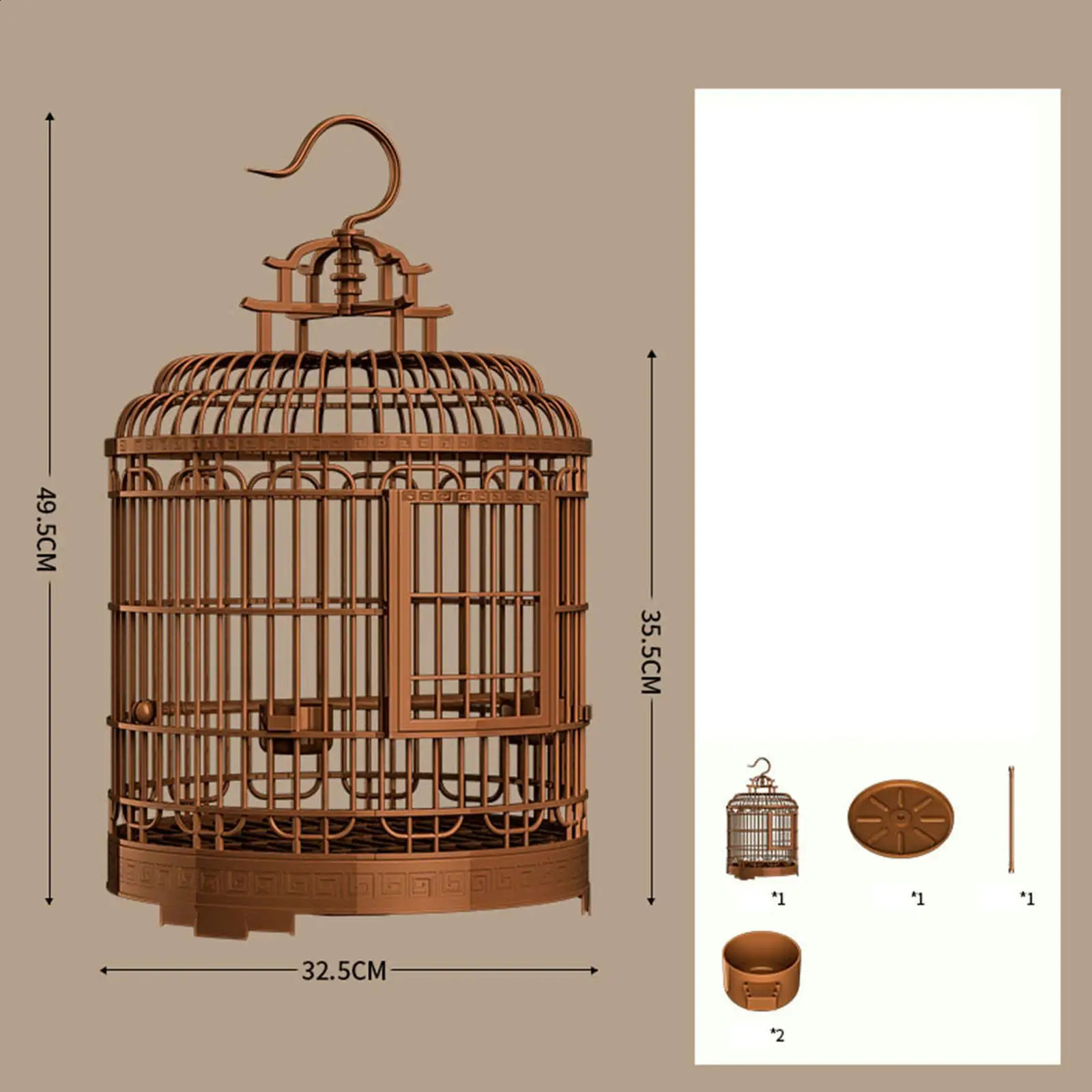 y bird cage large parrot rack portable pet African grey macaw fin 250318
