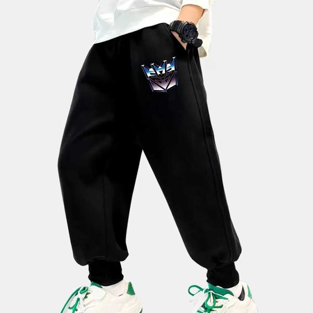 Autumn and winter cartoon printed sweater fashionable diamond childrens pants outdoor new sports pants casual and simpleT250318
