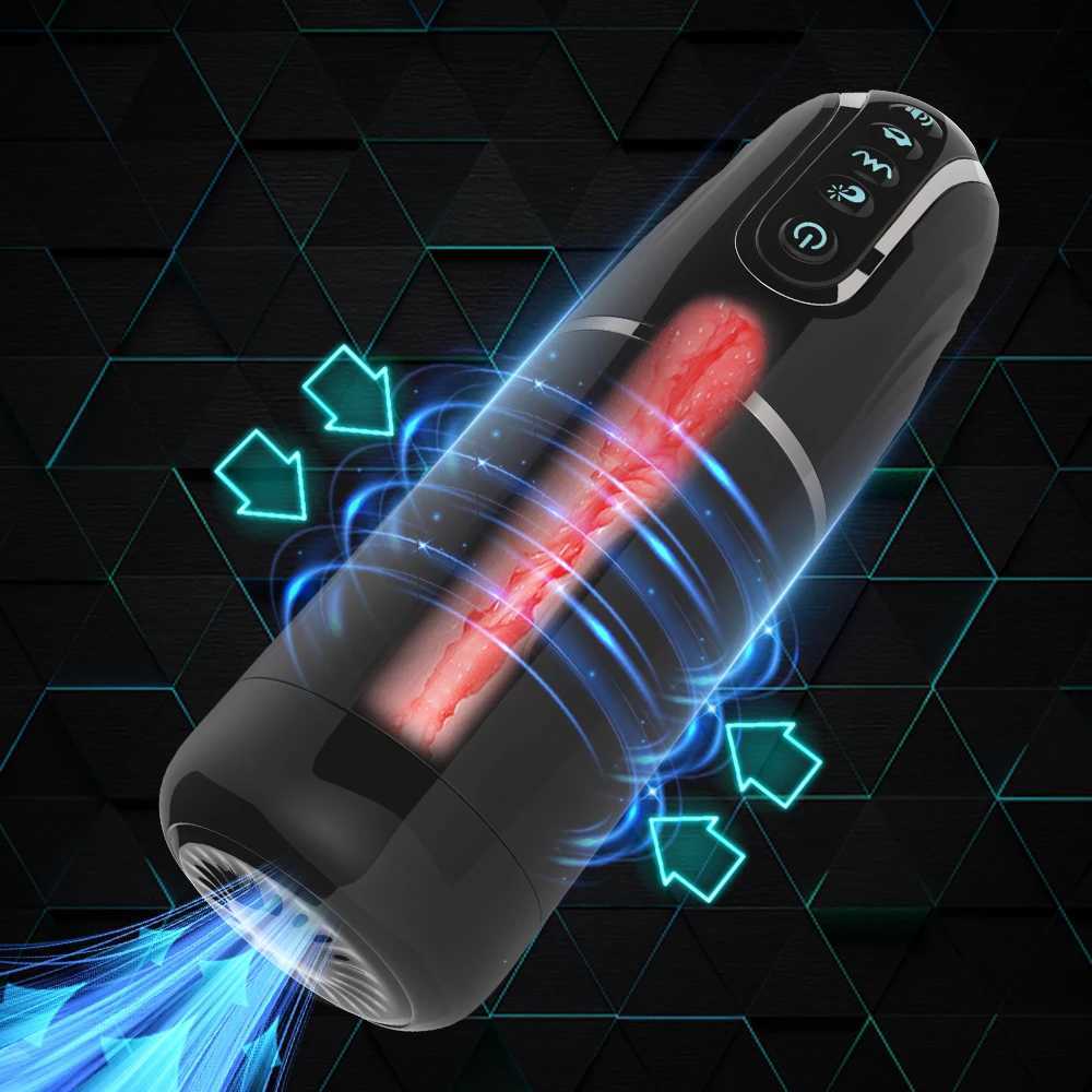 Automatic Pocket Masturbator Cup Blowjob Sucking Sex Toys for Men Vacuum Suction Penis Massager Vagina Sex Toy Adult SuppliesXJ250319
