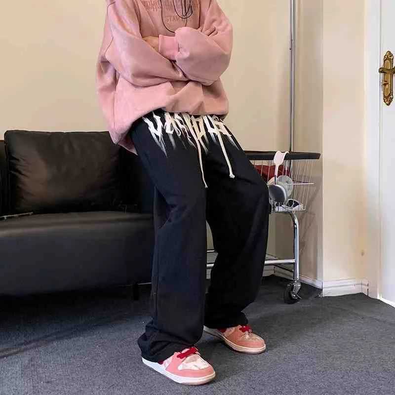 2025 New Spring Goth Letter Printed Pants For Men Hip Hop Fashion Baggy Trousers Joggers Y2K Streerwear Gym Sports Sweatpants X250319