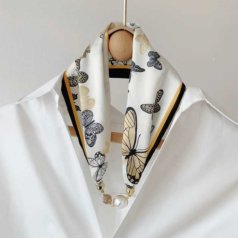 55 * 15cm magnetic buckle scarf wens new neck versatile scarf summer lazy little scarf high-end feeling X250319